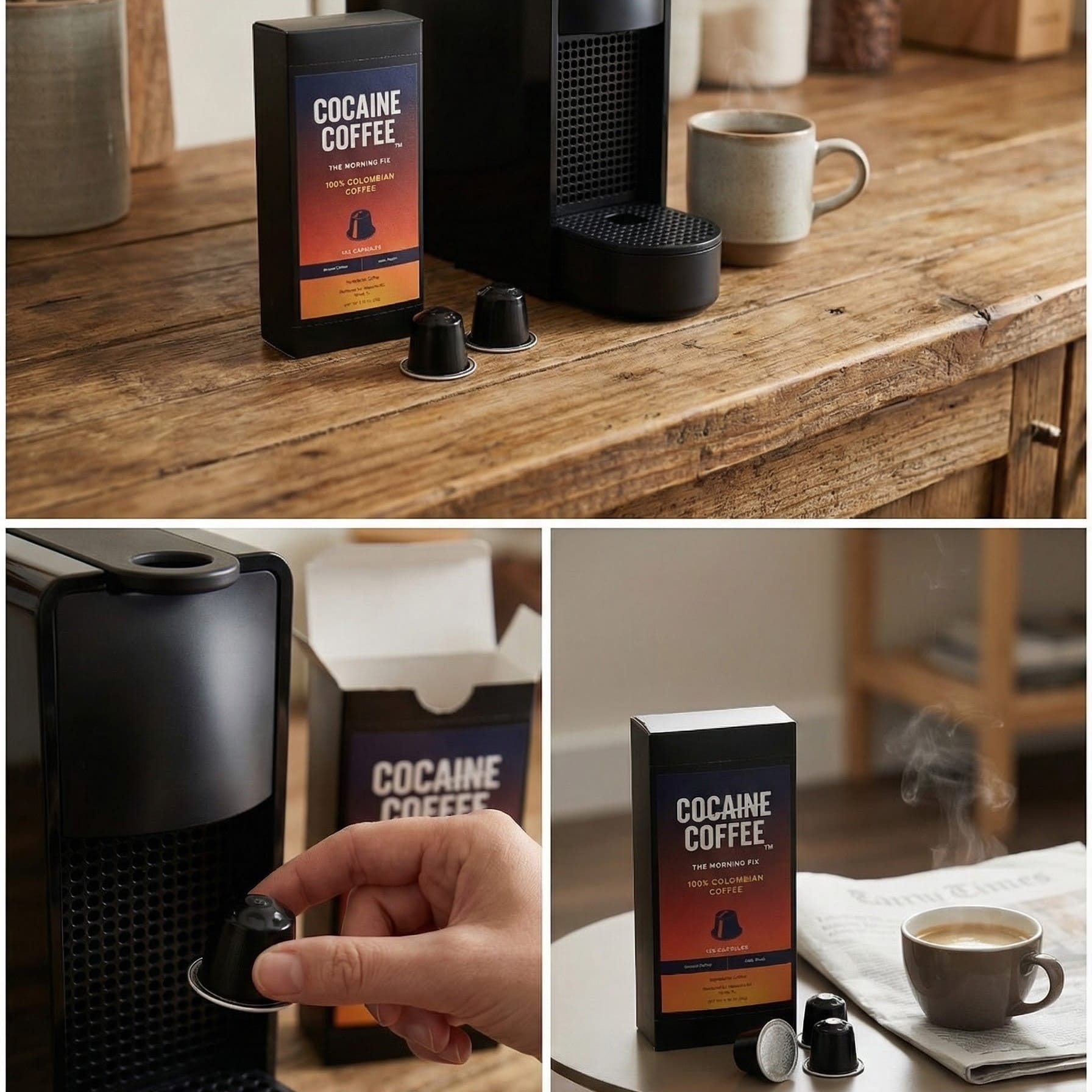 10 Pack Capsules Morning Fix Dark Roast (Nespresso Compatible) - Cocaine Coffee
