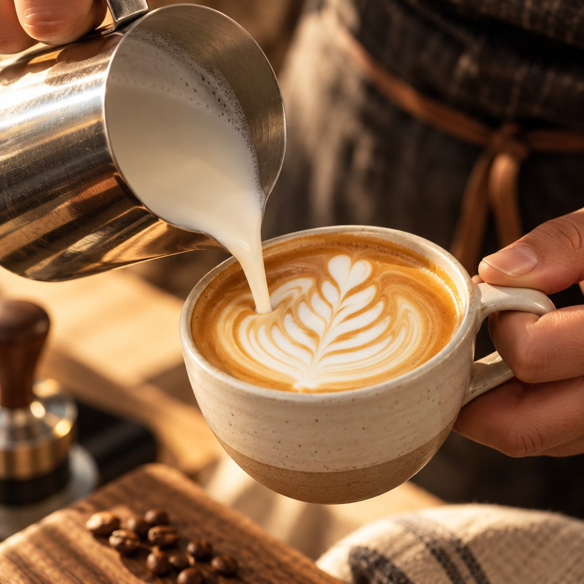 Brewing a cup of Blonde Espresso