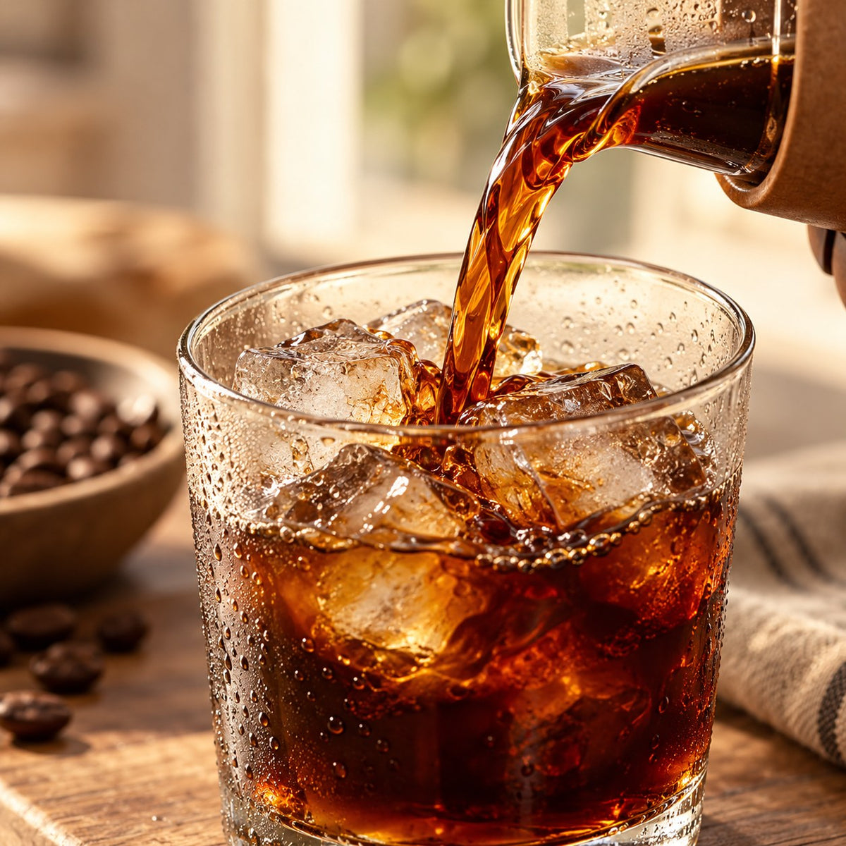 Brewing a cup of Cold Brew Blend