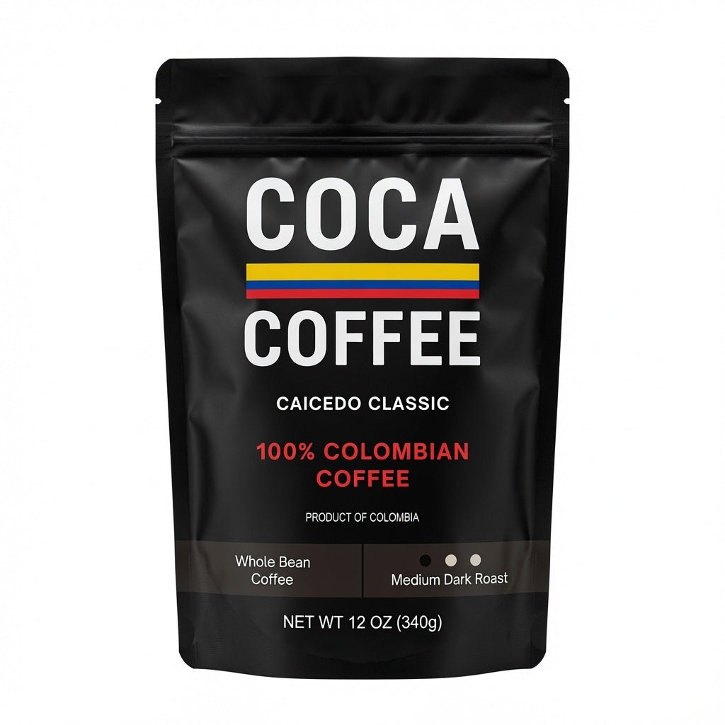 Coca Coffee Caicedo Classic Med/Dark Whole Bean - Cocaine Coffee