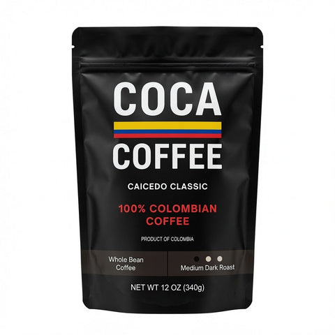 Coca Coffee Caicedo Classic Med/Dark Whole Bean - Cocaine Coffee