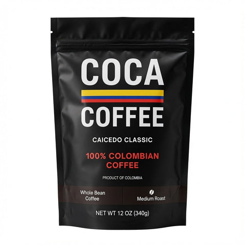 Coca Coffee Caicedo Classic Medium Whole Bean - Cocaine Coffee