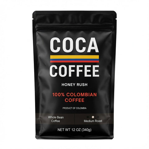 Coca Coffee Honey Rush Medium Whole Bean - Cocaine Coffee