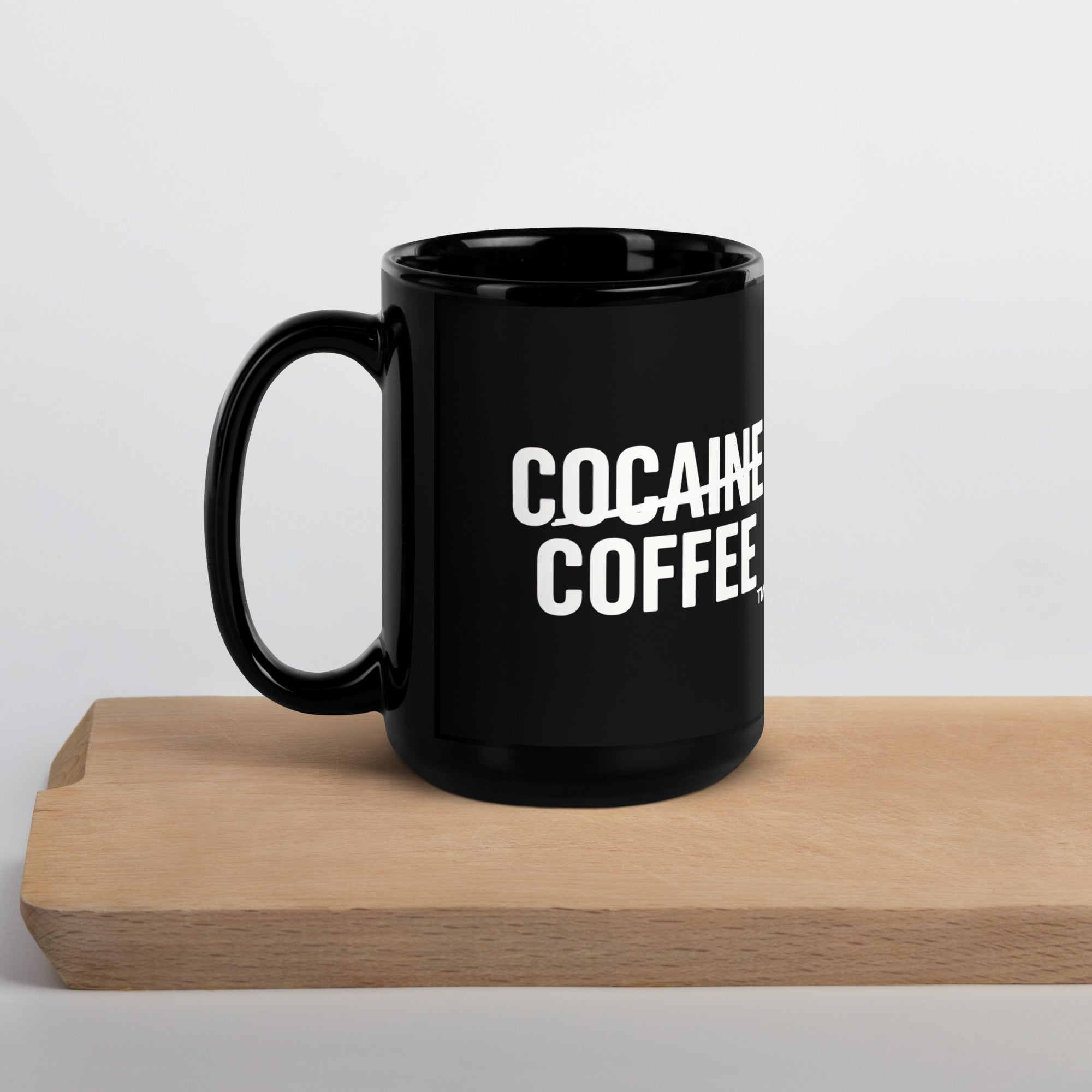 CC Branded Black Glossy Mug - Cocaine Coffee