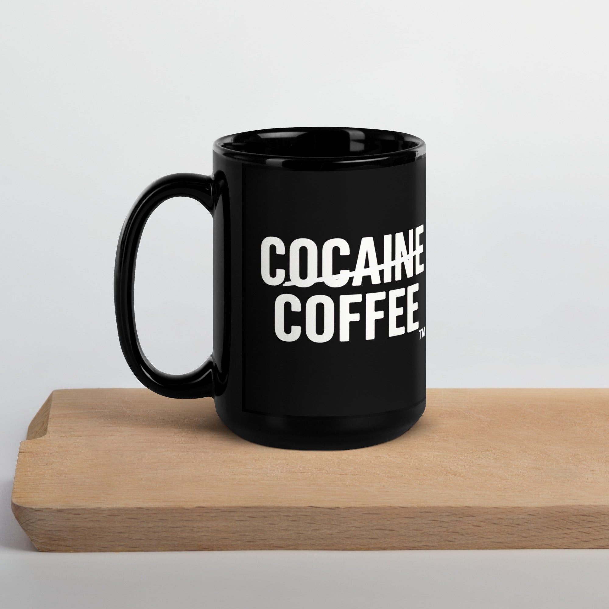 CC Branded Black Glossy Mug - Cocaine Coffee