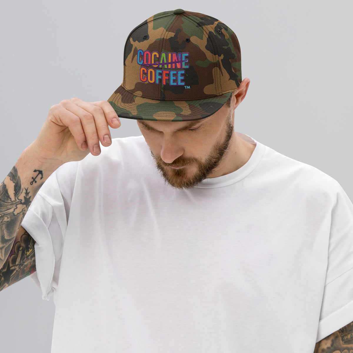 Color Splash CC Snapback Hat - Cocaine Coffee