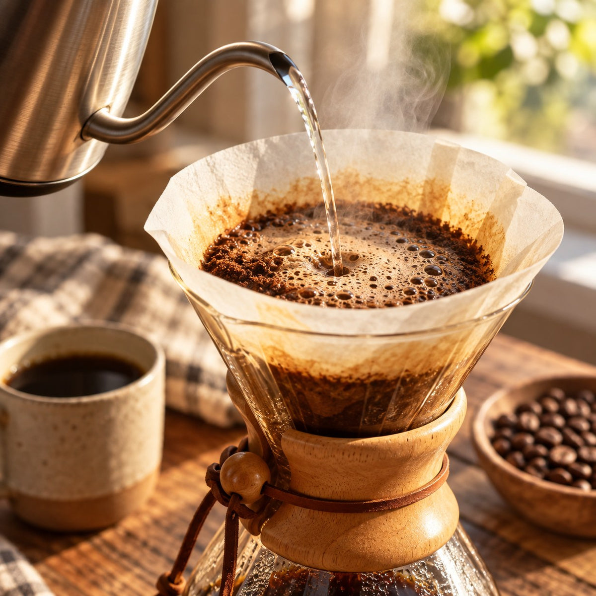 Brewing Breakfast Blend+ as a pour-over