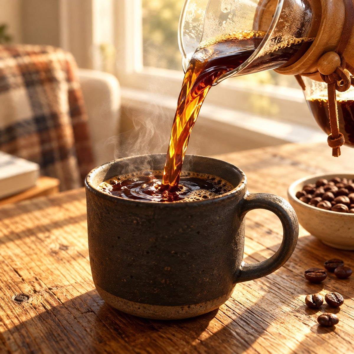 Brewing a cup of Max Caf