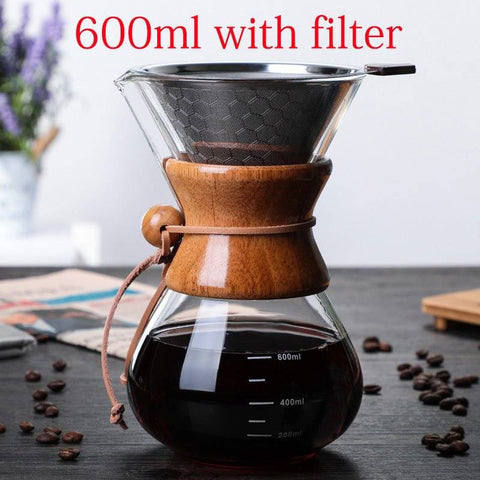 Glass Filter-Free Drip Coffee Maker | No Paper Filters, Pure Coffee Taste - Cocaine Coffee