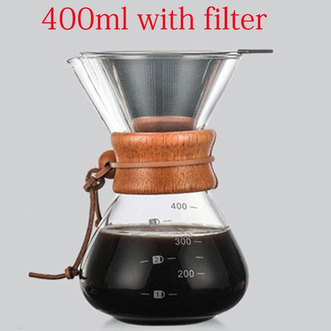 Glass Filter-Free Drip Coffee Maker | No Paper Filters, Pure Coffee Taste - Cocaine Coffee