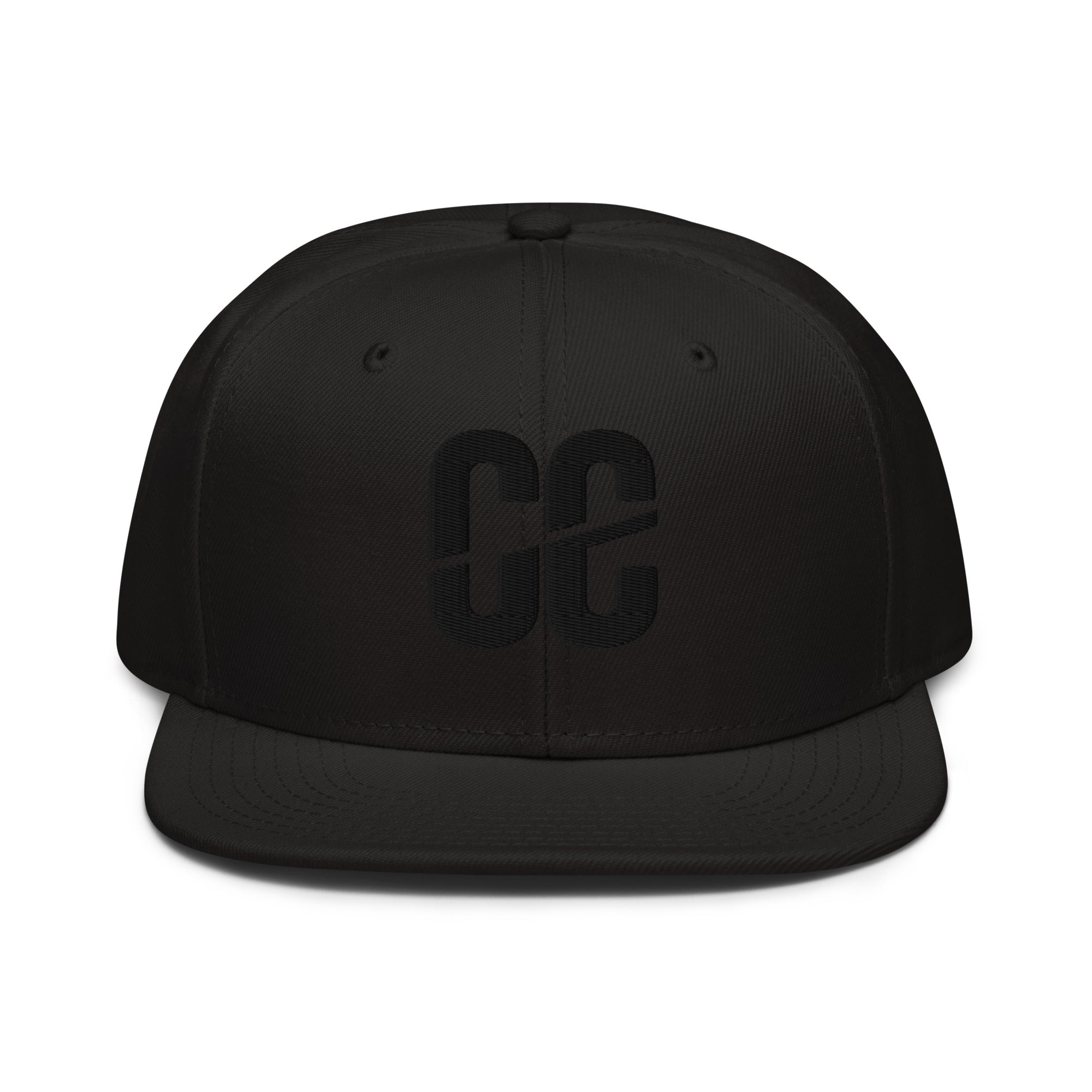 Black Cocaine Coffee monogram snapback hat, front view